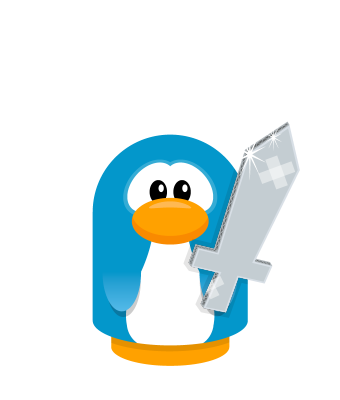 Sprite cardboard sword silver penguin.png