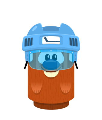 Sprite hockey helmet blue beaver.png