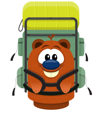 Sprite backpack green beaver.png