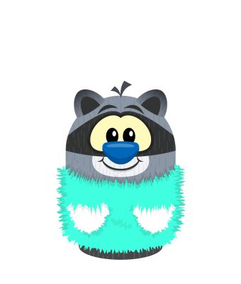 Sprite fuzzy body turquoise raccoon.png