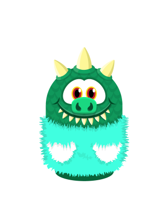 Sprite fuzzy body turquoise lizard.png