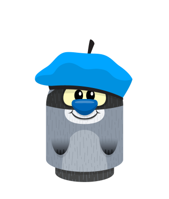 Sprite beret blue raccoon.png