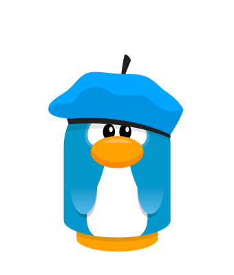 Sprite beret blue penguin.png
