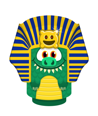 Sprite pharaoh hat yellowblue lizard.png
