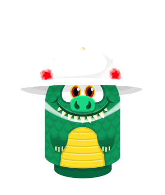 Sprite doll hat white lizard.png