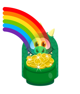 Sprite potofgold rainbow green lizard.png