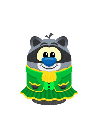 Sprite leprechaun dress raccoon.png