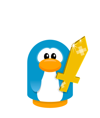 Sprite cardboard sword gold penguin.png