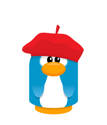 Sprite beret red penguin.png
