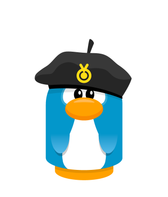 Sprite beret black penguin.png