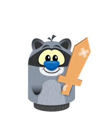 Sprite cardboard sword raccoon.png