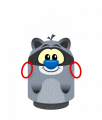 Sprite earrings red raccoon.png