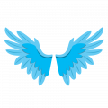 Icon bird wings blue.png
