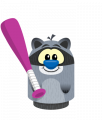 Sprite baseball bat pink raccoon.png