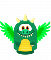 Sprite bird wings green lizard.png